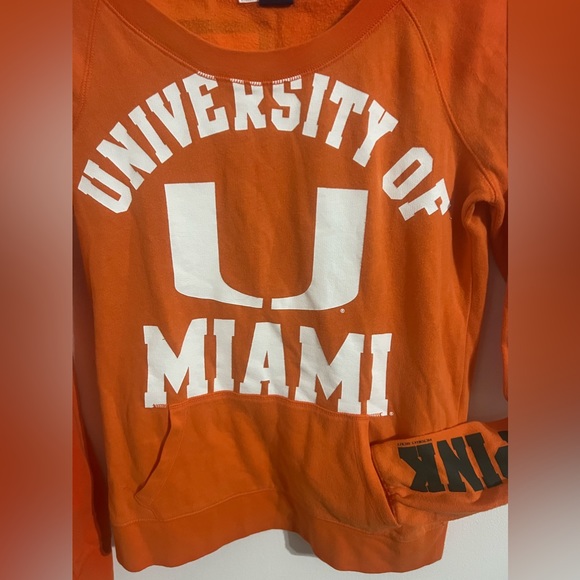 PINK Victoria’s Secret University of Miami Long Sleeve Shirt - Picture 3 of 7